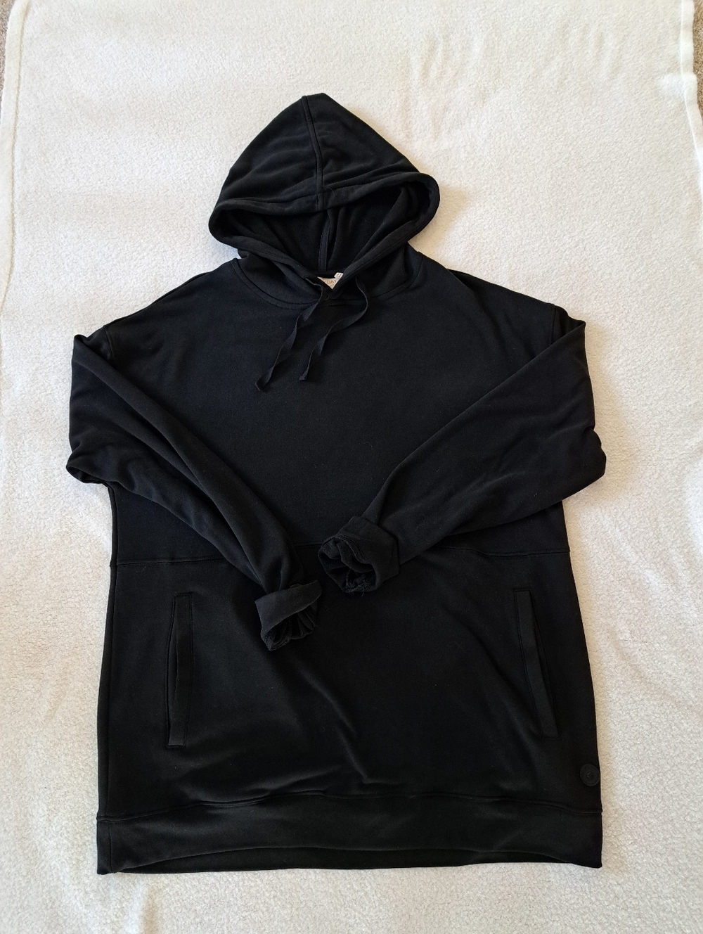 Everyday Sunday Oversized Hoodie Sweatshirt Women's Size Small Black Pullover